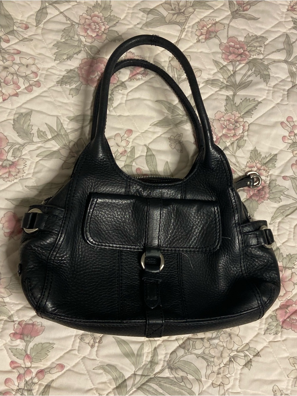 COLE HAAN Classic Black Leather Women's Satchel Bag